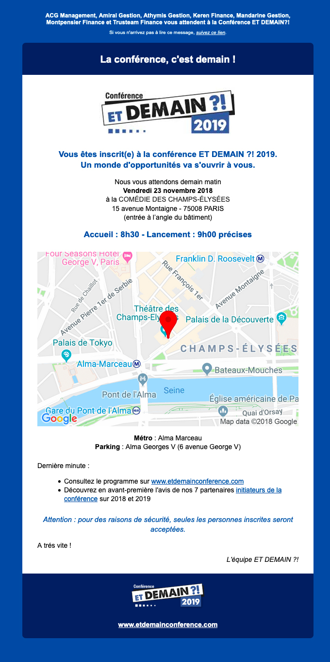 emailing conférence EtDemain